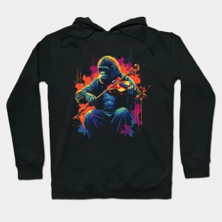 Gorilla Playing Violin Hoodie